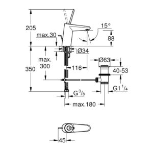 Смеситель для раковины Grohe Eurodisc Joystick 23425000 хром-фото2