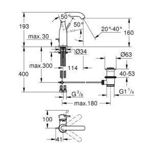 Смеситель для раковины Grohe Essence New 23462001 холодный рассвет глянец-фото2