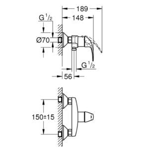 Смеситель для душа GROHE BauCurve 23631000 хром-фото2
