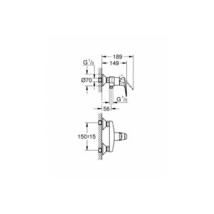 Смеситель для душа GROHE BauFlow 23632000 хром-фото2
