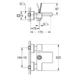 Смеситель для ванны Grohe Eurocube Joy 23666000 хром-фото2