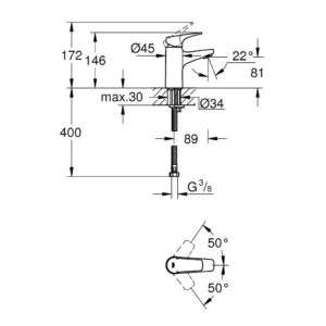 Смеситель для раковины Grohe BauFlow S-Size 23752000 хром-фото2