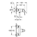 Смеситель для душа Grohe BauFlow 23755000 хром-фото2