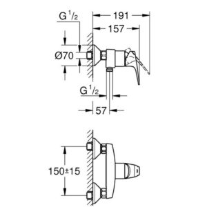 Смеситель для душа Grohe BauFlow 23755000 хром-фото2
