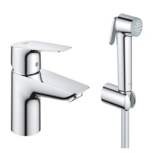 Смеситель для раковины Grohe BauEdge с гигиеническим душем 23757001 хром-фото1