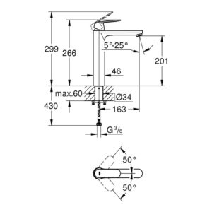 Смеситель однорычажный для раковины Grohe Eurosmart Cosmopolitan 23921000 хром-фото2