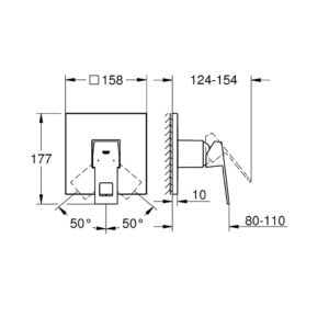 Смеситель однорычажный для душа GROHE Eurocube 24061000 хром-фото2