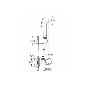 Гигиенический душ Grohe Tempesta 27514001 хром-фото2