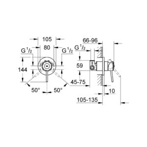 Смеситель для душа однорычажный Grohe Bau Classic 29048000 хром-фото2