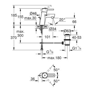 Смеситель для раковины Grohe Concetto New 32204001 хром-фото2