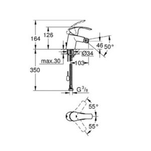 Смеситель для биде однорычажный Grohe Eurosmart New 32927002 хром-фото2