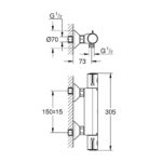 Термостат для душа Grohe Grohtherm 800 34558000 хром-фото2