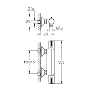 Термостат для душа Grohe Grohtherm 800 34558000 хром-фото2