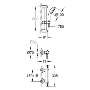 Термостат для душа Grohe Grohtherm 800 34565001 хром-фото2