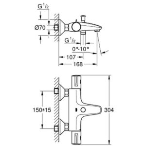 Термостат для ванны DN 15 GROHE Grohtherm 800 34576000 хром-фото2