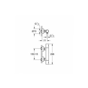 Термостат для душа Grohtherm 800 Cosmopolitan 34765000 хром-фото2