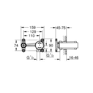 Скрытая часть для смесителя Grohe 23571000-фото2