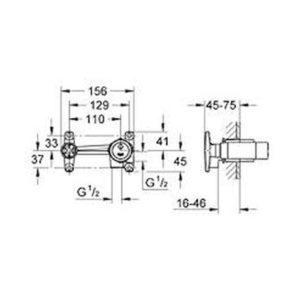 Встраиваемая часть смесителя GROHE однорычажный 32635000-фото4