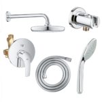 Душевой комплект Grohe Eurosmart со смесителем 124440 хром-фото1