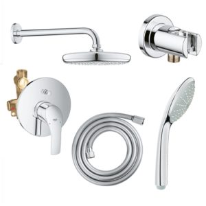 Душевой комплект Grohe Eurosmart со смесителем 124440 хром-фото1
