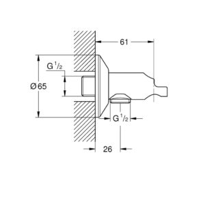 Вентиль с держателем для гигиеничского душа Grohe Sena 26333000 хром-фото2