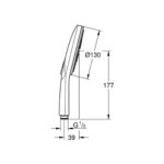 Ручной душ GROHE Rainshower 130 SmartActive 26574LS0 белая луна-фото2