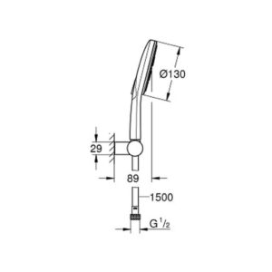 Душевой набор GROHE Rainshower 130 SmartActive 26580LS0 белая луна-фото2