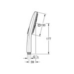 Ручной душ GROHE Rainshower 130 SmartActive Cube 26582000 хром-фото2