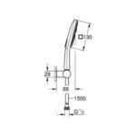 Душевой набор GROHE Rainshower 130 SmartActive Cube 26588LS0 белая луна-фото2