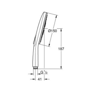 Ручной душ GROHE Rainshower 150 SmartActive 26590000 хром-фото2