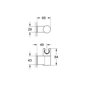 Настенный держатель Grohe Rainshower 27055000 хром-фото2