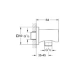 Подключение для душевого шланга Grohe Rainshower 27076000 хром-фото2