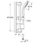 Душевой гарнитур Grohe Euphoria 27242001 хром-фото2