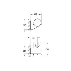 Настенный держатель Grohe New Tempesta 27595000 хром-фото2