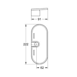 Полочка Grohe EasyReach акрил для душевых штанг Tempesta и Euphoria ? 22 мм27596000 белая луна-фото2