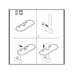 Полочка Grohe EasyReach акрил для душевых штанг Tempesta и Euphoria ? 22 мм27596000 белая луна-фото4