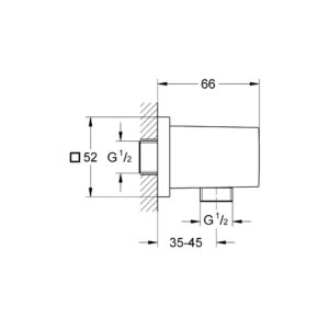 Подключение для душевого шланга DN 15 Grohe Euphoria Cube 27704000 хром-фото2