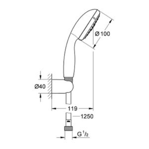 Душевой набор GROHE New Tempesta 27799001 хром-фото2