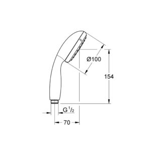 Ручной душ Grohe Tempesta 100 New I 27852001 хром-фото2