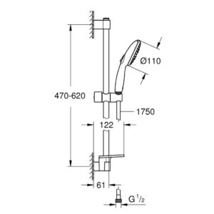 Душевой гарнитур Grohe Tempesta III 27927003 хром-фото2