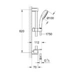Душевой гарнитур Grohe Tempesta New Cosmopolitan II 27928002 хром-фото2