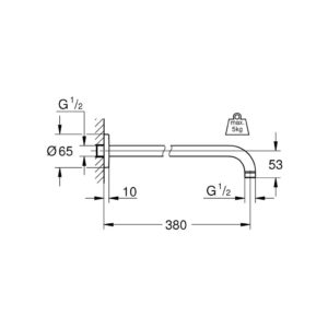 Душевой кронштейн модерн Grohe Rainshower 28361000 хром-фото2
