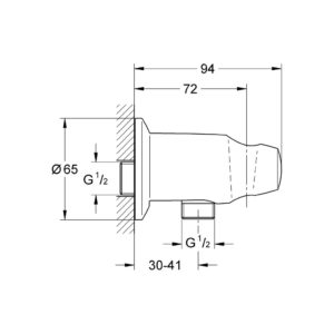 Подключение для душевого шланга Grohe Movario 28406000 хром-фото2
