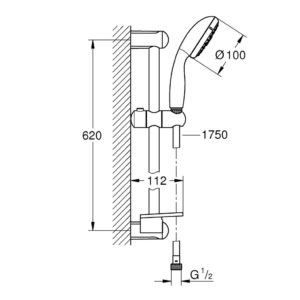 Душевой гарнитур Grohe Tempesta IV New 100 28593002 хром-фото2