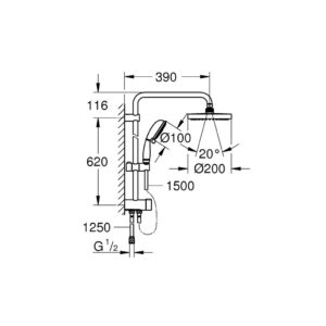 Душевая система Grohe New Tempesta Rustic System 27399002 хром-фото2