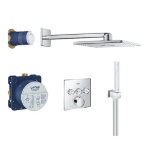 Встраиваемая душевая система Grohe SmartControl с душем Rainshower SmartActive Cube 34712000 хром-фото1