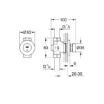 Вентиль Grohe Euroeco Cosmopolitan T 36268000 хром-фото2