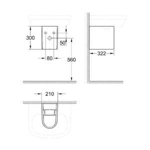 Полупьедестал для раковины Grohe Euro Ceramic 39201 000 39201000 цвет белый-фото2
