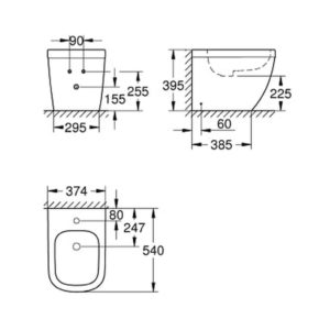 Биде напольное Grohe Euro Ceramic 39340000 цвет белый-фото2
