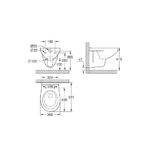 Подвесной унитаз безободковый Grohe Bau Ceramic 39427000 цвет белый смыв торнадо-фото2